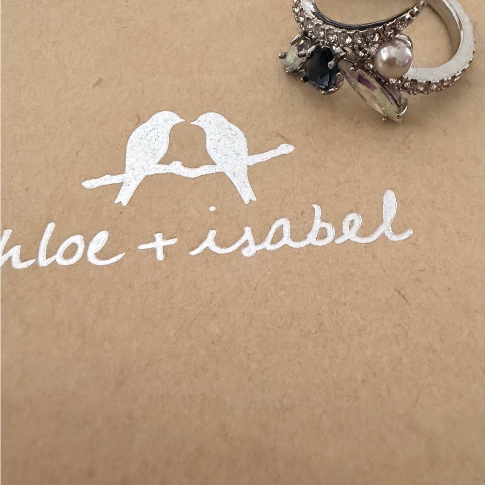 Chloe + Isabel Silver-Tone Stackable Rings With P… - image 4